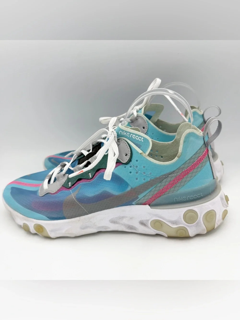 Nike‎ React Element 87 Running Shoes Royal Tint Blue Grey AQ1090-400 Mens 10.5